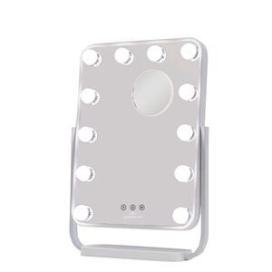 Contour Tri-Tone LED MakeupMirror w 3 light colors & 7X mag round suction mirror